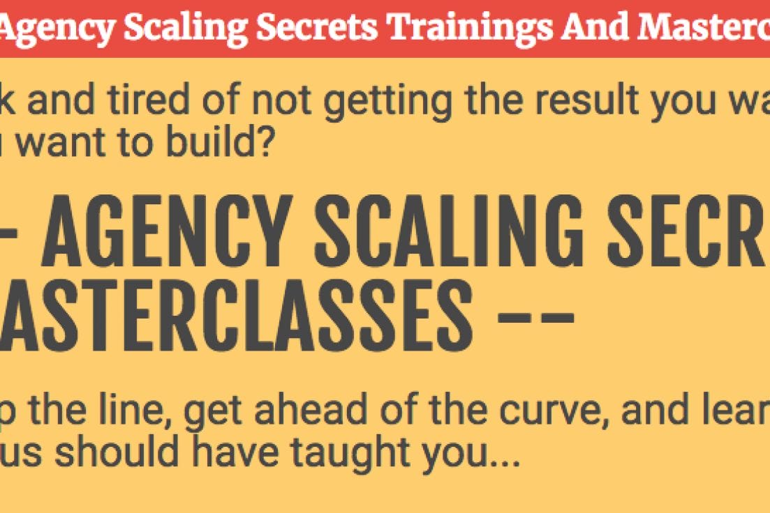 Jeff Miller – The Agency Scaling Secrets Trainings And Masterclasses