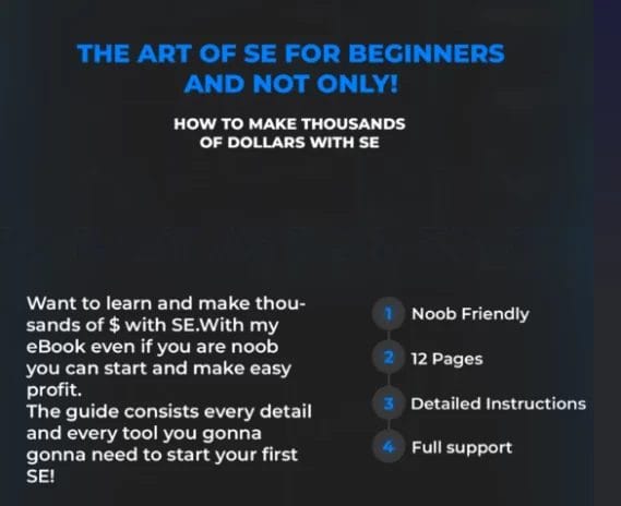 [Method] The Art Of Se How To Make Thousands Of $$ Without Any Invest